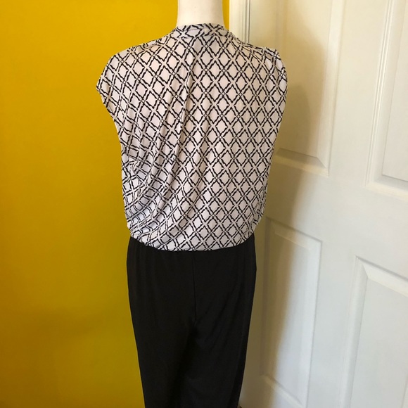 NWT Peter Nygard Blue Geometric Pantsuit Sz M - Picture 4 of 7